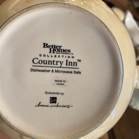 Better Homes Gardens Country Inn Teapot with Creamer & Sugar Bowl 3 Piece Set - Picture 11 of 13